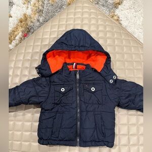Tommy Hilfiger Black Jacket with Bright Orange Interior